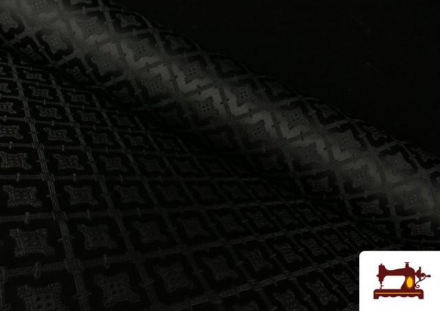Acheter Tissu Fantaisie Jacquard Médiéval couleur Noir