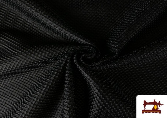 Tissu maille 3D Nid d'abeille Mesh Couleurs couleur Noir