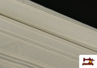 Tissu Loneta Panamá Imprimé couleur Gris clair