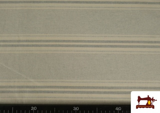 Vente de Tissu Loneta Panamá Imprimé couleur Gris clair