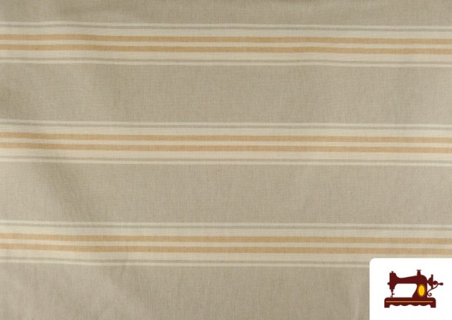Tissu Loneta Panamá Imprimé couleur Jaune