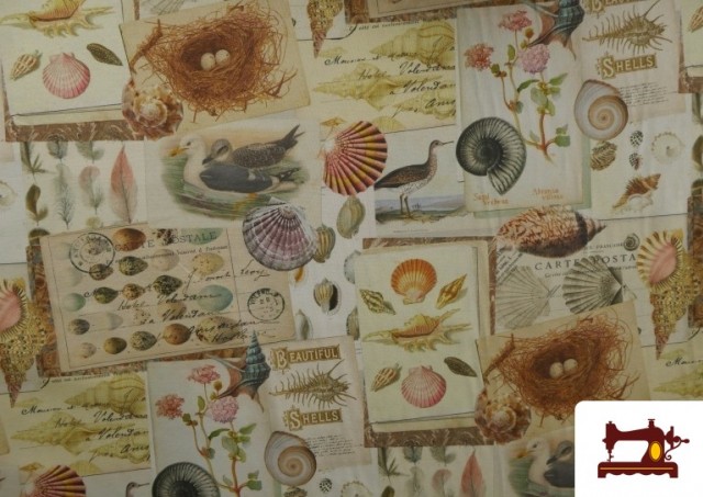 Acheter Tissu Toile Imprimée Motifs de la Mer