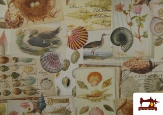 Vente de Tissu Toile Imprimée Motifs de la Mer