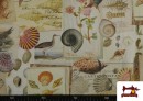 Acheter en ligne Tissu Toile Imprimée Motifs de la Mer