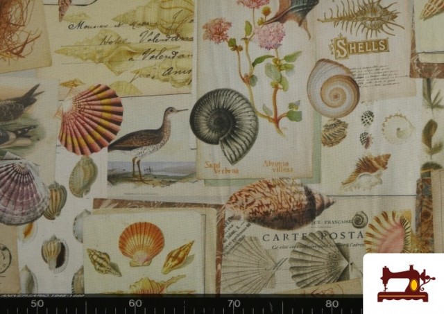 Acheter en ligne Tissu Toile Imprimée Motifs de la Mer