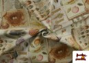 Vente en ligne de Tissu Toile Imprimée Motifs de la Mer
