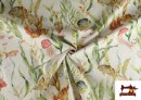 Acheter en ligne Tissu Toile Imprimé Fond Marin Poissons