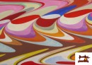 Vente de Tissu Jersey de Soie Imprimé Multicolore