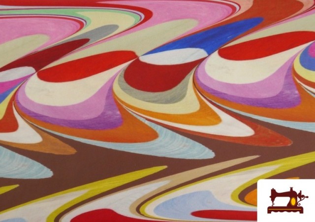 Vente de Tissu Jersey de Soie Imprimé Multicolore