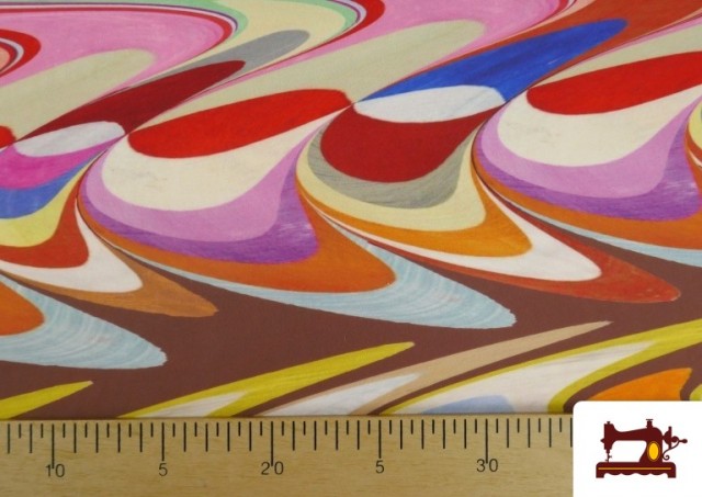 Vente en ligne de Tissu Jersey de Soie Imprimé Multicolore