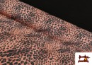 Acheter en ligne Tissu Jersey de Soie Imprimé Animal Multicolore couleur Corail