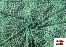 Vente en ligne de Tissu Jersey de Soie Imprimé Animal Multicolore couleur Vert menthe