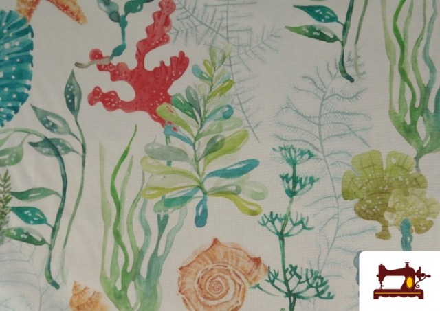 Vente de Tissu Loneta de Coraux Marins Colorés