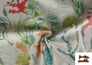 Vente en ligne de Tissu Loneta de Coraux Marins Colorés