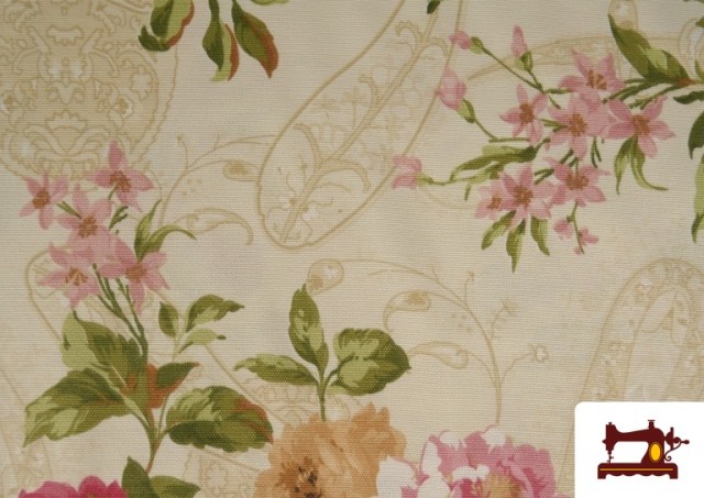 Vente de Tissu Fleurs Romantiques Vintage pour Décoration
