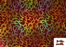 Tissu de Lycra Imprimé Feu Effet Hologramme