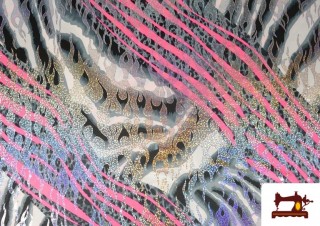 Tissu de Lycra Imprimé Animal Print Zèbre Hologramme Brillant Pour Carnaval