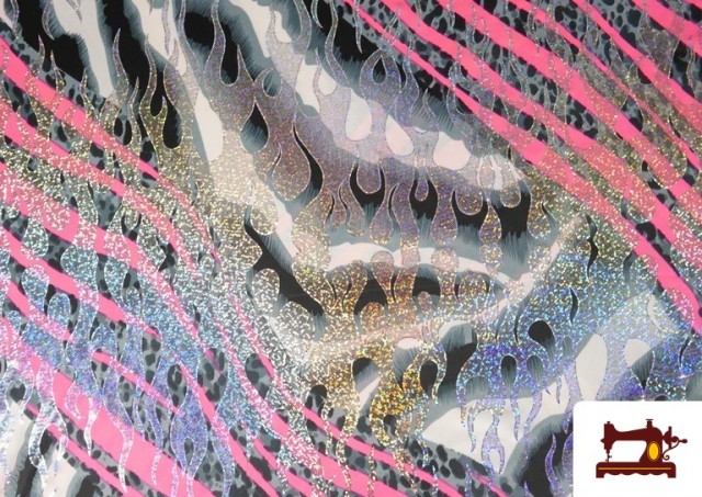 Vente de Tissu de Lycra Imprimé Animal Print Zèbre Hologramme Brillant Pour Carnaval