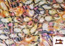 Vente de Tissu de Lycra Imprimé Animal Print Hologramme Orange