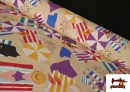 Acheter Tissu de Loneta Imprimé Femmes à la Plage et Parasols