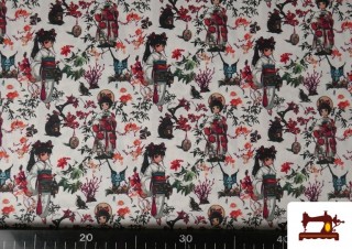 Tela de Algodón Japonesa Estilo Anime