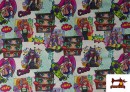 Acheter Tissu en coton d'anime style comic multicolore