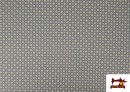 Vente de Tissu coton géométrique carreaux Bleu