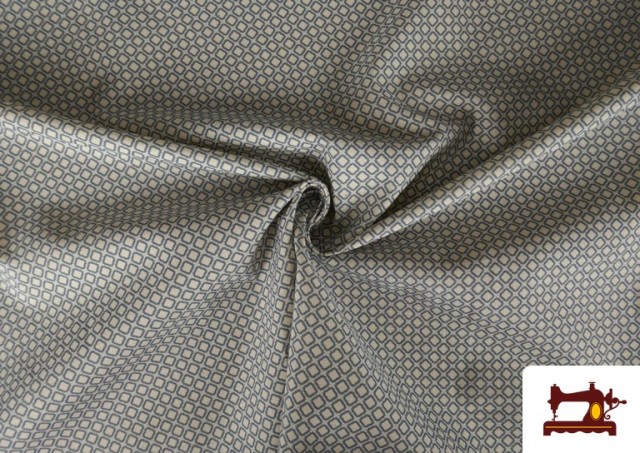 Vente en ligne de Tissu coton géométrique carreaux Bleu