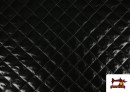 Vente de Tissu Matelassé Métallisé en Relief couleur Noir