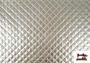 Tissu Matelassé Métallisé en Relief couleur Argenté