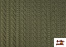 Acheter Tissu Maille pour Pull Tricot Tresse couleur Kaki