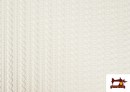 Acheter en ligne Tissu Maille pour Pull Tricot Tresse couleur Écru