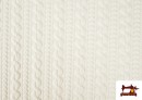 Vente en ligne de Tissu Maille pour Pull Tricot Tresse couleur Écru