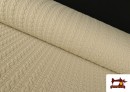 Tissu Maille pour Pull Tricot Tresse couleur Beige
