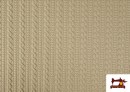Acheter Tissu Maille pour Pull Tricot Tresse couleur Beige
