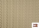 Vente de Tissu Maille pour Pull Tricot Tresse couleur Beige