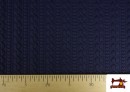 Acheter Tissu Maille pour Pull Tricot Tresse couleur Bleu Marine
