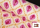 Acheter Tissu Mousseline de Coton Matelassé Réversible Ethnique Rose Floral