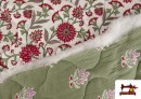 Vente de Tissu Mousseline de Coton Matelassé Réversible Floral