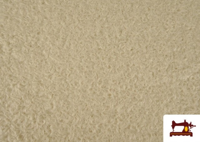 Tissu Pour Manteau Baguilla Curly Bouclé Coloré couleur Beige