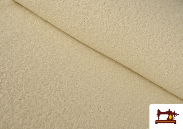 Acheter Tissu Pour Manteau Baguilla Curly Bouclé Coloré couleur Beige