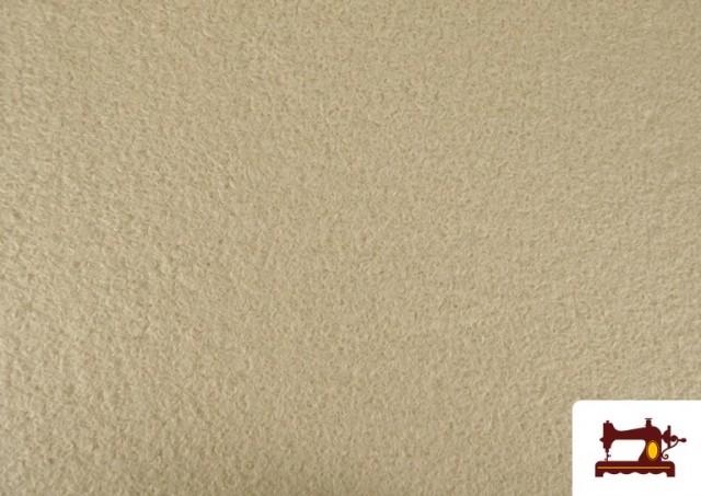 Vente de Tissu Pour Manteau Baguilla Curly Bouclé Coloré couleur Beige