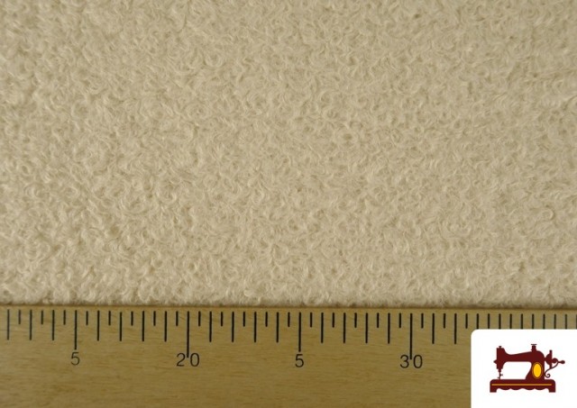 Acheter en ligne Tissu Pour Manteau Baguilla Curly Bouclé Coloré couleur Beige