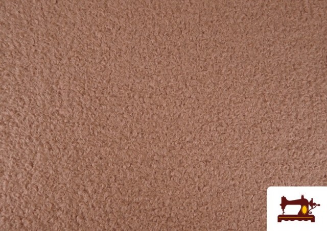 Acheter Tissu Pour Manteau Baguilla Curly Bouclé Coloré couleur Rosé