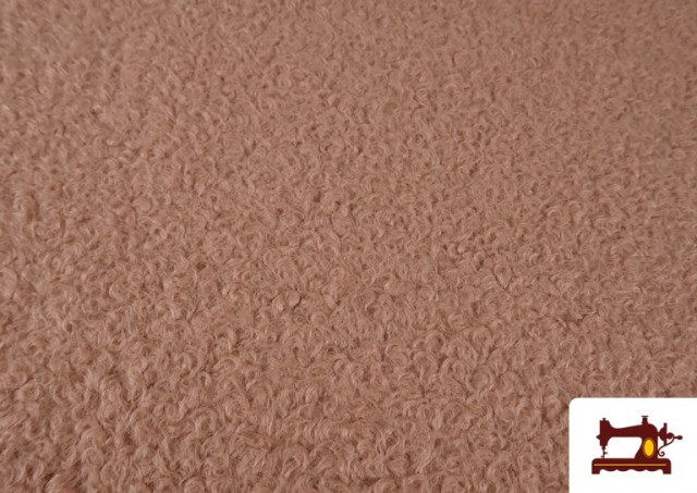 Vente de Tissu Pour Manteau Baguilla Curly Bouclé Coloré couleur Rosé