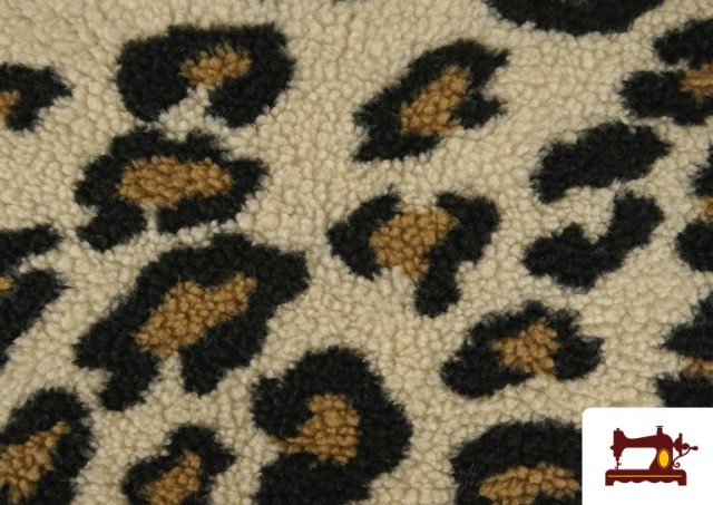 Vente de Tissu Mouton Bouclé Imprimé Léopard