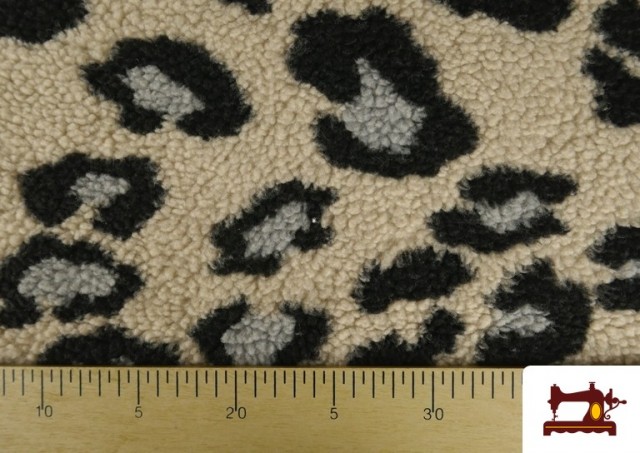 Tissu Mouton Bouclé Imprimé Léopard