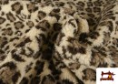 Tissu Mouton Bouclé Imprimé Léopard