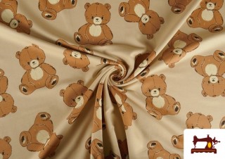 Vente en ligne de Tissu Sweat French Terry Imprimé Oursons en Peluche