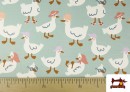 Acheter en ligne Tissu Sweat French Terry Imprimé Petits Canards Amusants